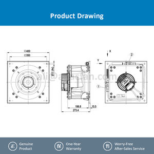 มอเตอร์เซอร์โวแกนหมุน ebmpapst K3G280-BC01-N3 400V AC 940W 1.5A 3140RPM สำหรับตู้ควบคุมระบบไฟฟ้าโซลาร์เซลล์แบบแรงเหวี่ยง - Product Image 4