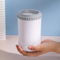 Langbot – Brosse de nettoyage des pattes de chien en silicone à poils en gel, sans électricité, à un clic, portable pour petits et moyens chiens