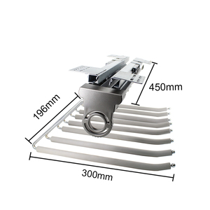Organizzatore per Pantaloni Estraibile per Soggiorno, <span class=keywords><strong>Appendiabiti</strong></span> a 5 Bracci in Acciaio, Barra Porta Pantaloni per Armadio - Product Image 2