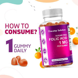 Üst sakızlı <span class=keywords><strong>Vitamin</strong></span> şirketi tarafından üretilen yetişkinler için ekstra güç <span class=keywords><strong>C</strong></span> vitamini ve B kompleksi Gummies Folic asit takviyesi - Product Image 2