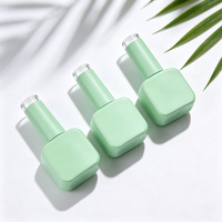 Flacon de vernis à ongles vide opaque personnalisé en usine, 10 ml, carré, rose, tendance, unique, en verre, pour gel, avec logo