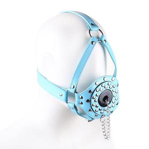 <span class=keywords><strong>BDSM</strong></span>ボンデージマウスギャグヘッドハーネスレザーヘッドギアマウスセックスハーネス - Product Image 3