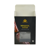Boîte en carton vide haut de gamme imprimée sur mesure avec plateau pour le ramadan, emballage de dattes Medjool avec stratification mate de gaufrage
