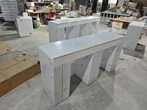Customized Luxury 2-Seat <strong>Nail</strong> <strong>Tech</strong> Table Modern Art <strong>Desk</strong> &amp; Metal Manicure Drawers Made of Wood with 8 Year Warranty - Product Image 4