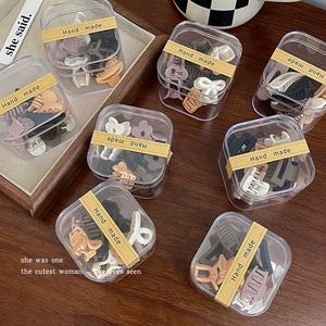 Box-Paket 10 Stück Set trend ige nackte klassische matte Kunststoff Haarschmuck kleine Klauen clips Mini bunte Haar Krallen für Kinder - Product Image 5