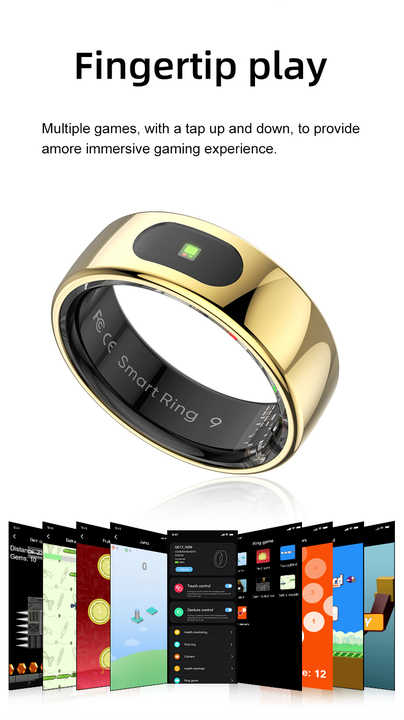 SHR Smart Ring 2025 ODM Custom Stress Sleep Health HRV Women Q8 Ring ...