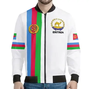 2022 New Arrival Fashion Trend Eritrea Flag Plus Size Men's Jackets Personalized DIY Eritrean Jackets for Men Low MOQ Wholesale