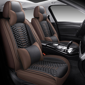 Fundas de Asiento de Coche Personalizadas de Lujo, Ventiladas, en Cuero Nappa Negro, Universales, Juego Completo, Diseño Impermeable - Product Image 1