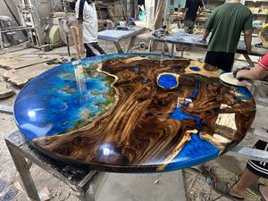 ท็อปโต๊ะไม้กันรอยขีดข่วนเคลือบเรซิ่นอีพ็อกซี่เงางาม ขายดี สินค้ามาใหม่ จัดส่งฟรีถึงนิวออร์ลีนส์ สหรัฐอเมริกา - Product Image 4