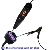 Noir 11.5x2.6cm testeur de Circuit de lumière de Test LED stylo électrique automatique pour la réparation de voiture véritable électricité virtuelle DC outils de Diagnostic