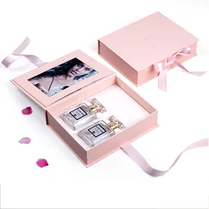 Scatola regalo per confezioni di candele cosmetiche in carta quadrata elegante confezione per bottiglie di profumo scatola di carta per cosmetici scatola di cartone