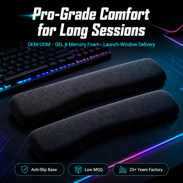 PC Computer Silicone Ergonomic Memory Foam Custom Support Mousepads Mouse Pads Mat with Gel & Wrist Rest for Logo and Pattern