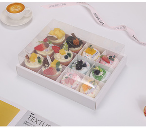 Vàng Lá Dập Nổi Cứng Nhắc Hộp Cho Cookie Cupcake <span class=keywords><strong>Macaron</strong></span> Món Tráng Miệng Xử Lý Thực Phẩm Đám Cưới Bánh Bao Bì 2/4/6/9 Ngăn Bánh Hộp - Product Image 2
