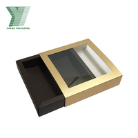 Boîte de chocolat en gros emballage personnalisé médaille insigne boutons de manchette cravate affichage tiroir boîte de papier avec couvercle transparent en pvc