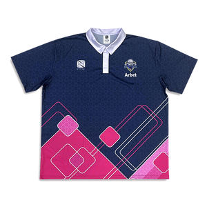 Jersey ecológico de alta calidad para hombre, botón de estilo retro para camisas, camisas de trabajo de manga corta impresas personalizadas - Product Image 2