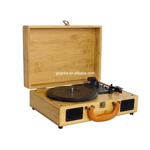 Gramophone portable en bambou avec haut-parleur stéréo intégré, <span class=keywords><strong>lecteur</strong></span> de disques vinyles <span class=keywords><strong>Bluetooth</strong></span>, tourne-disque, autres équipements audio domestiques - Product Image 2