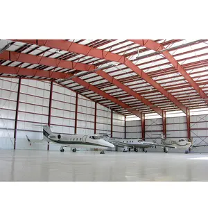 高品質のプロ飛行機航空機格納庫新式金属建築鉄骨構造倉庫/格納庫建設