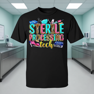 T-shirt Sterile Processing Tech à imprimé léopard pour la semaine Spd Tech et la vie des infirmières - Product Image 3