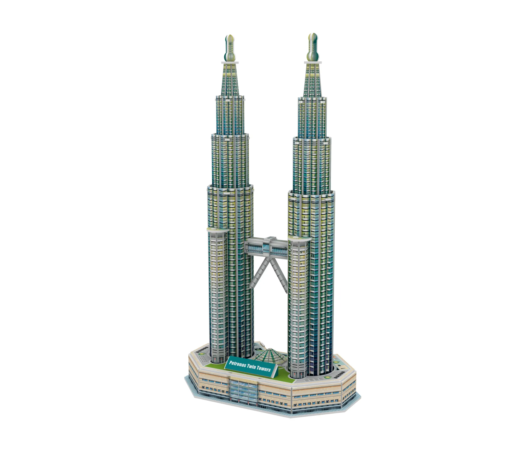 B-Ware 3D Puzzle Petronas Towers 2.Wahl 51,5cm hoch Cubic Fun Turm Tower 