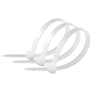 Industrial Grade white 100pcs 3.6*200mm Self-Locking Nylon Cable Ties Zip Ties nylon cable tie manufacturer