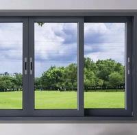METGOOD-Marco de impacto de huracán de doble acristalamiento, ventana corredera de aluminio y vidrio, aplicación exterior, apertura horizontal