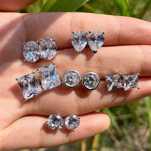 Мужская Женская непронизывающая Магнитная циркониевая серьга для подарка 3-8 мм - Product Image 6