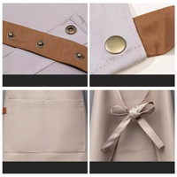 Tablier de Serveur Imperméable Personnalisé avec Logo, pour Chef, Boulanger, Barbier, Lavable en Machine, avec Poche, pour Adulte