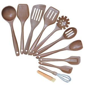 Beechwood Cooking Utensil Set 11 Pieces Wooden Spoon Spatula Whisk Kitchen <b>Tools</b> For Cooking - Product Image 5
