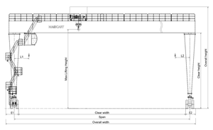 새로운 100 톤 모바일 갠트리 크레인 10m 리프팅 높이 야외 건설 코어 기어 베어링 구성 요소 고무 피곤한 상태 새로운 - Product Image 2