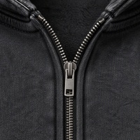 Sweat-shirt à capuche zippé pour homme, 355 GSM, épais, coupe oversize, en polaire, streetwear premium, vierge, avec épaules tombantes