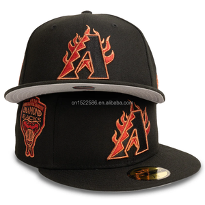 New Original Era High Quality Classic <b>Caps</b> <b>Men</b> <b>Flat</b> Brim Baseball Fifty Fitted <b>Cap</b> 6-Panel Closed Gorras Snapback Hat <b>Cap</b> - Product Image 2