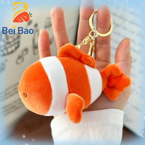 Peluche de <span class=keywords><strong>Pez</strong></span> <span class=keywords><strong>Payaso</strong></span> Creativo y Esponjoso, Colgante Adorable para Bolsos y Llaveros, en Stock, Peluches para Mochilas - Product Image 2