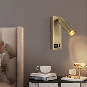 Lámpara de pared LED redonda con carga USB, 3W, ángulo ajustable, Hotel, hogar, dormitorio, iluminación de noche - Product Image 6