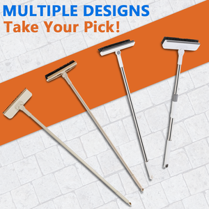 New Household Long Handle Floor <strong>Squeegee</strong> Brushed Steel Window Cleaning Wipers with Soft Fiberglass Brush Easy to <strong>Use</strong> - Product Image 6