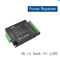 EV5 Répéteur de puissance 5 canaux DC12 DC24 Amplificateur de puissance LED pour lumière LED RVB CCT avec contrôleur LED