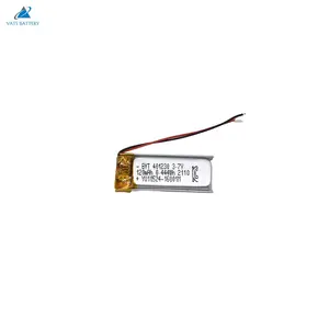 Kc Ce IEC62133 401230 3.7V 120Mah Lithium Polymeer Batterij Kleine Lipo Oplaadbare Platte Batterij