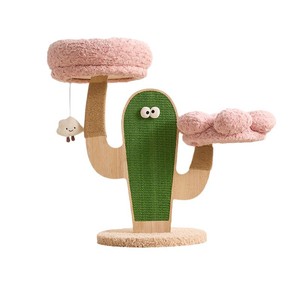 Árbol para Gatos Cactus Tree de 2 Niveles con Poste Rascador de Sisal, Diseño de Dibujos Animados, Resistente, para Gatos Medianos - Product Image 5
