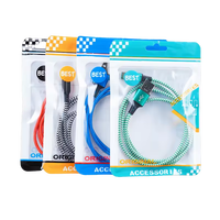 Boîte d'emballage en papier pour câble de chargeur USB de téléphone portable, personnalisée et imprimée, avec accroche pour la vente au détail, pour accessoires de charge.