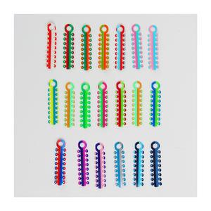 OT001D Zogear çift renkler kauçuk ortodontik parantez elastik bant, diş ligatür bağı - Product Image 1