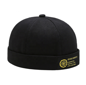 Casquettes de baseball sans visière personnalisées en coton 100% bon marché les plus populaires en 2020, avec étiquette personnalisée brodée, Wag Skull Skully Melon - Product Image 1