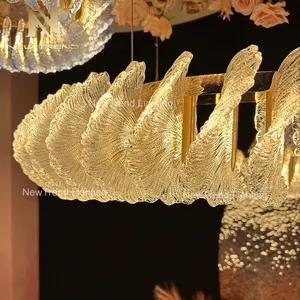 Nouveau design de lustre d'intérieur, villa, appartement, suspension LED moderne pour fête de mariage