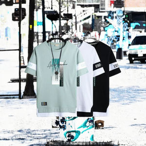 Camiseta Popular al por Mayor Unisex de Manga Corta, Cuello Redondo, Lisa, Informal, 100% Poliéster, en Existencia - Product Image 3