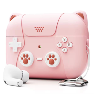 Funda Protectora de Silicona 3D con Diseño de Gato para Airpods Pro 3, Multicolor, Anti-Caídas, Anti-Rayones, con Llavero Anti-Pérdida - Product Image 1