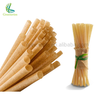 Sans plastique Sans BPA Sucre de Canne Bagasse Sans Emballage Saveur PHA Pailles Légumes Avocat Fibre Paille à Boire