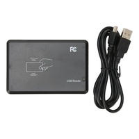 Lector de tarjetas de escritorio USB RFID de precio barato para tarjeta de identificación de 125KHz TK4100, EM4100, controlador gratuito, controlador de salida de teclado de USB-HID