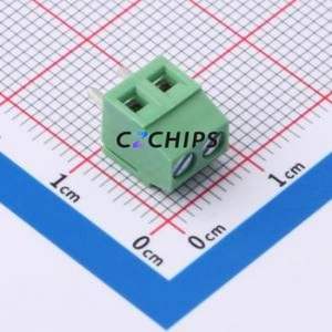 DG381-3.5-02P-14-00A(H) Screw Terminal Block Through hole Component (THT),P=3.5mm Connector 3.5mm Through Hole 2P 1 - Product Image 1
