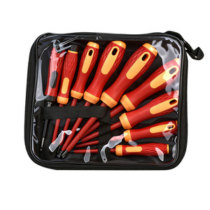 Insulated <b>Screwdriver</b> Set 9 Piece Cross Phillips Magnetic Handle Anti Slip Textured For Electrical Repair DIY Tools - Product Image 5