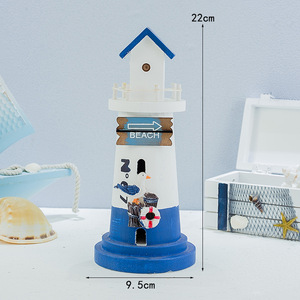 Nuovo eco-friendly Hut Watchtower modello HYI06 artigianato in legno dipinto faro da spiaggia per l'<span class=keywords><strong>arredamento</strong></span> della casa - Product Image 6