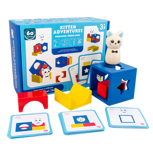 Jeu éducatif Montessori en bois personnalisé Youlebei Les Aventures d'un chaton, défi pour enfants de 0 à 8 ans - Product Image 1