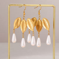 Boucles d'oreilles en perles en forme de larme de luxe minimalistes Gaovo pour femmes, résistantes au ternissement, en acier inoxydable, bijoux de mode en gros
